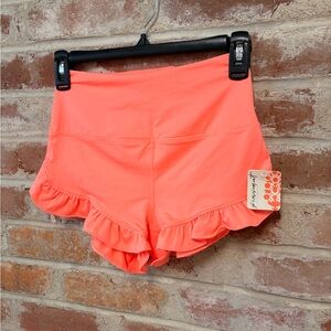 FP Movement by Free People coral Ruffle Shorts size xs